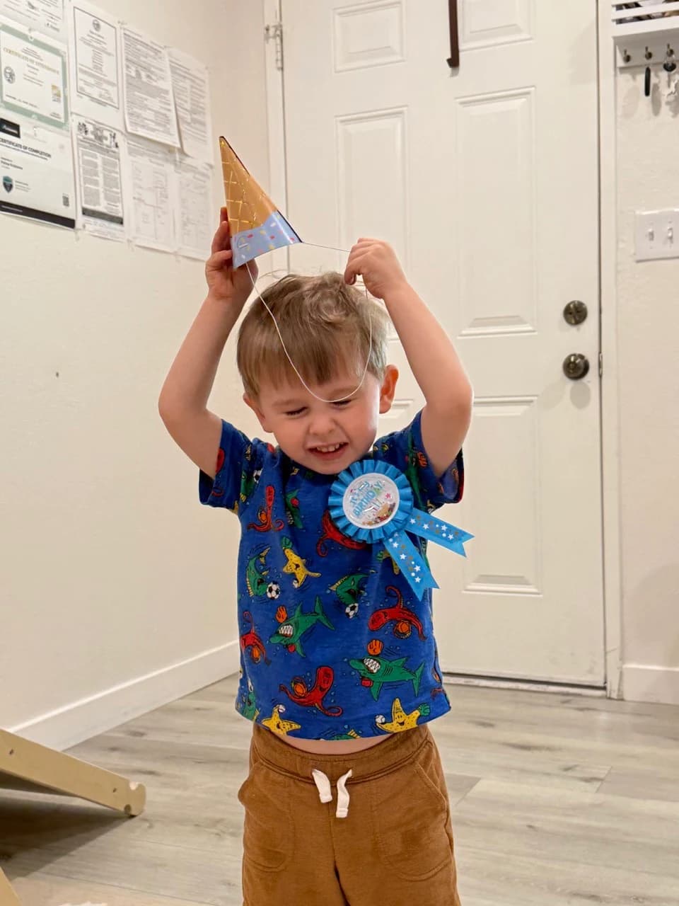 Din is celebrating his 3rd birthday